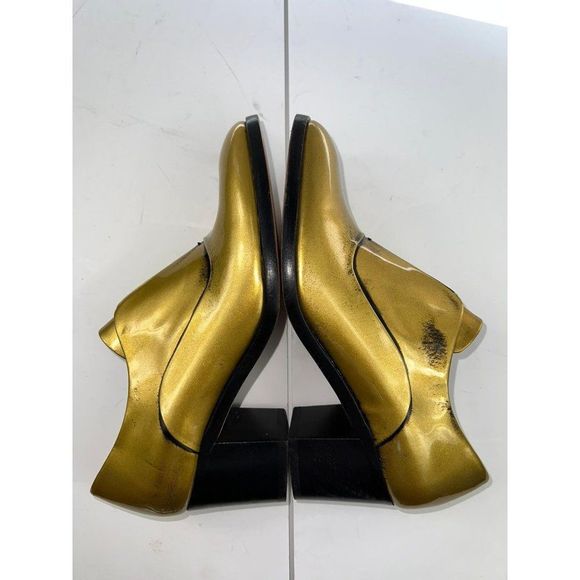 REED KRAKOFF Gold Mirror Slip-on Loafers Size EU37 - Picture 8 of 10